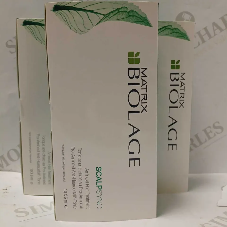 LOT OF APPROX 10 MATRIX BIOLAGE SCALP SYNC AMINEXIL HAIR TREATMENTS