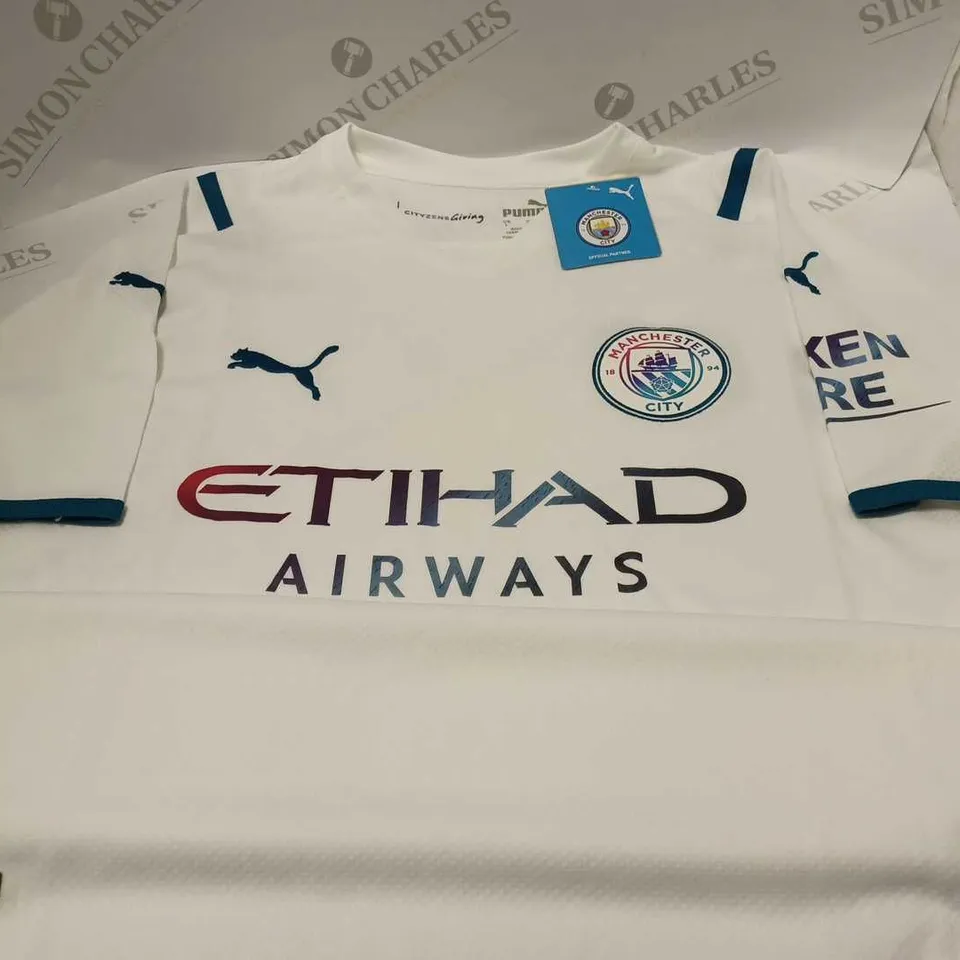 PUMA MANCHESTER CITY WHITE SHIRT - SIZE UK L
