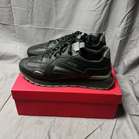 HUGO BOSS CUBITE RUN TRAINERS – BLACK, UK 11 (EU 45) (VERIFY MODEL)