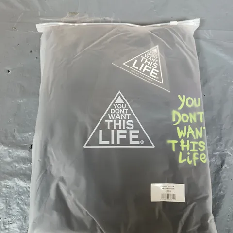 YOU DON'T WANT THIS LIFE YELLOW PAINTER HOODIE β SIZE M
