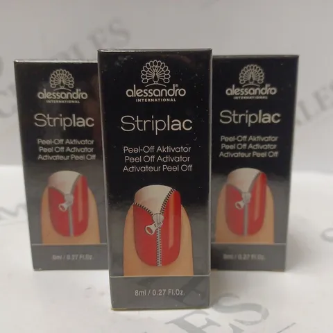 BOX OF APPROX 25 X 8ML ALESSANDRO STRIPLAC PEEL OFF ACTIVATOR 
