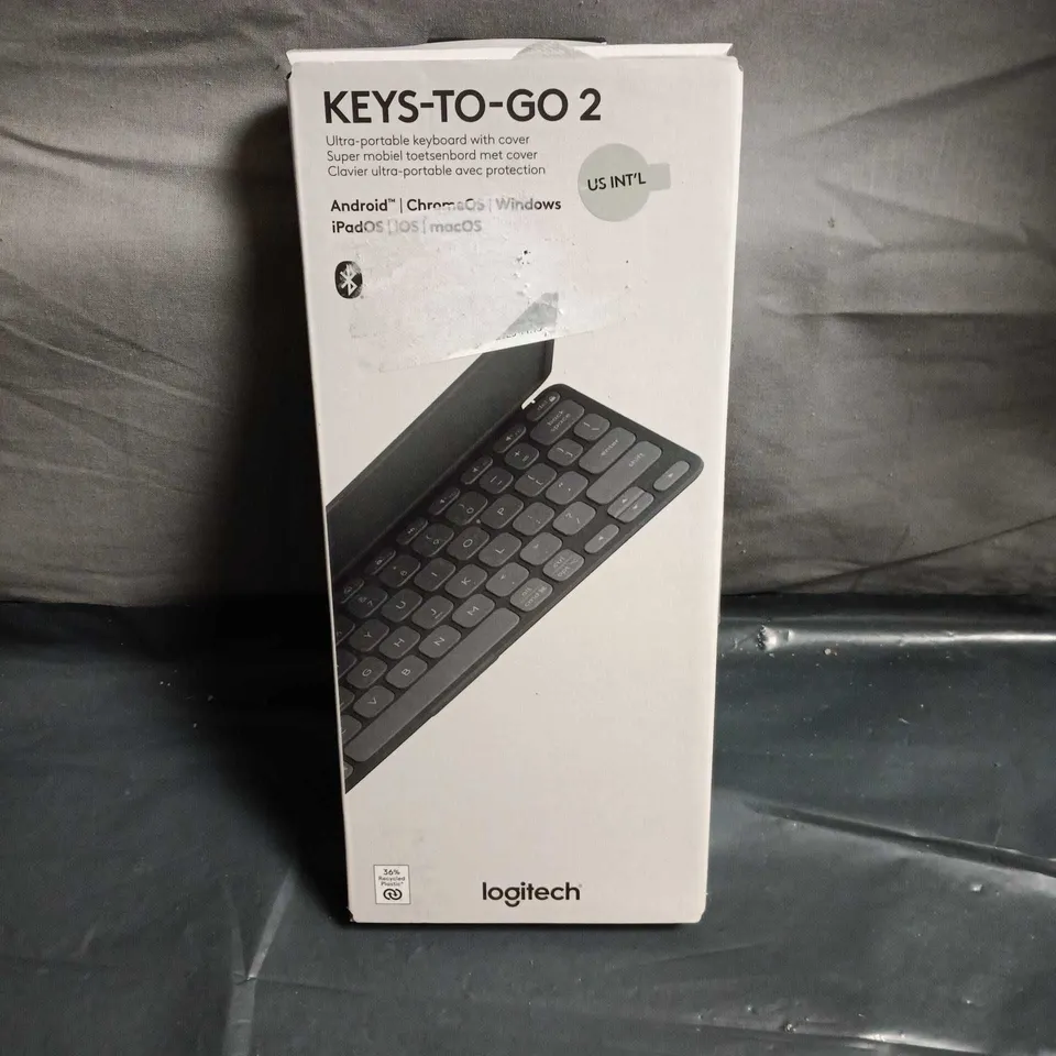LOGITECH KEYS-TO-GO 2 ULTRA-PORTABLE KEYBOARD WITH COVER – BOXED - US KEYBOARD 