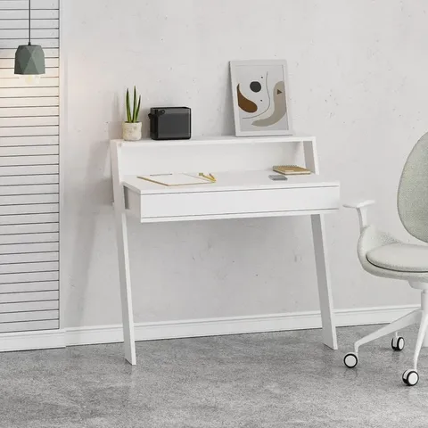 BOXED FLOATING DESK WHITE