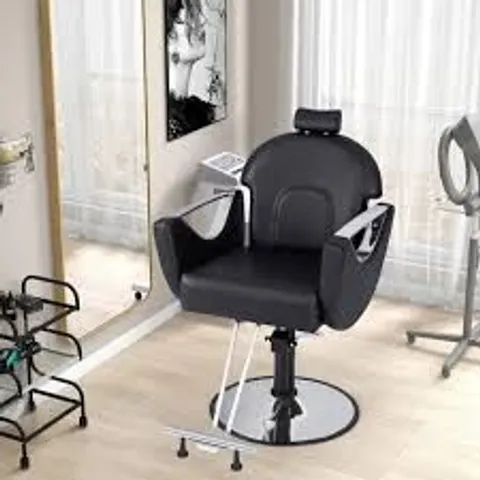 COSTWAY BLACK RECLINING SALON CHAIR