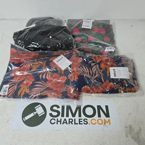 APPROXIMATELY 35 ASSORTED CLOTHING ITEMS IN VARIOUS SIZES, STYLES & COLOURS TO INCLUDE BRANDS SUCH AS QED LDN, TAMSY, ETC - COLLECTION ONLY