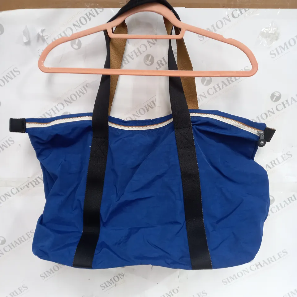 KIPLING BAG IN DEEP SKY BLUE WITH BLACK AND TAN ACCENTS 100% POLYESTER