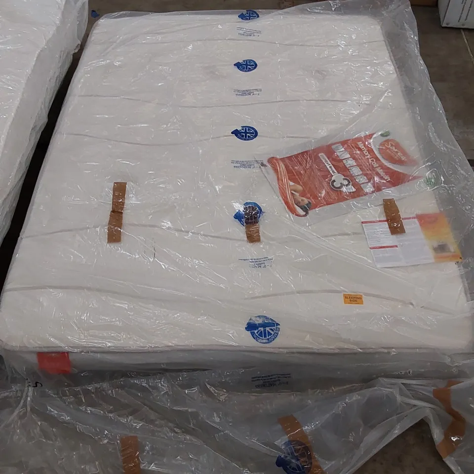 QUALITY BAGGED 5' KING SIZED SAREER MEMORY COIL MATTRESS