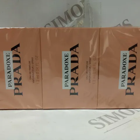 BOX OF APPROX 60 X 1.2ML PRADA PARADOXE EAU DE PARFUM SPRAY SAMPLES 