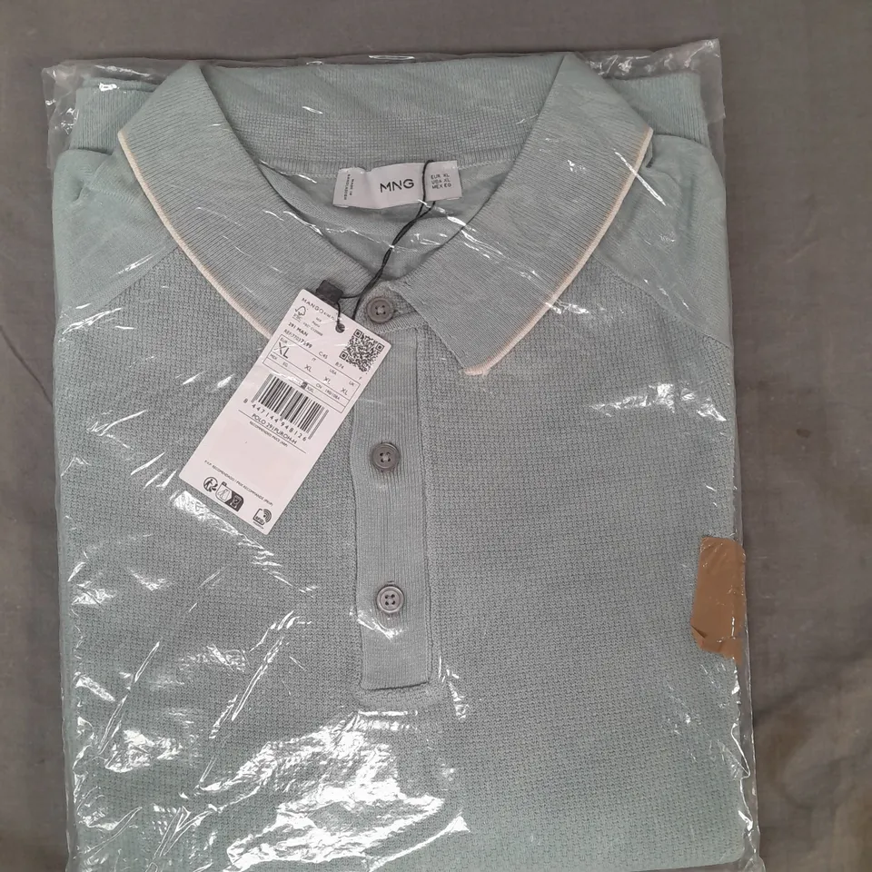 MNG POLO TOP IN PALE GREEN SIZE XL