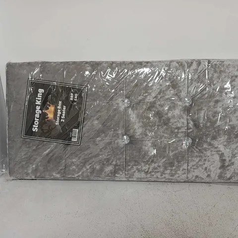 STORAGE KING STORAGE BOX 2 SEATER β GREY FABRIC