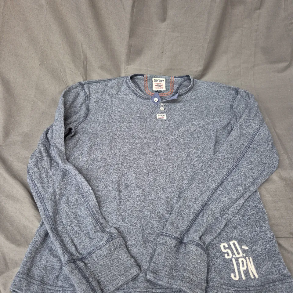 SUPERDRY SPORTSWEAR TOP IN GREY MIX SIZE M