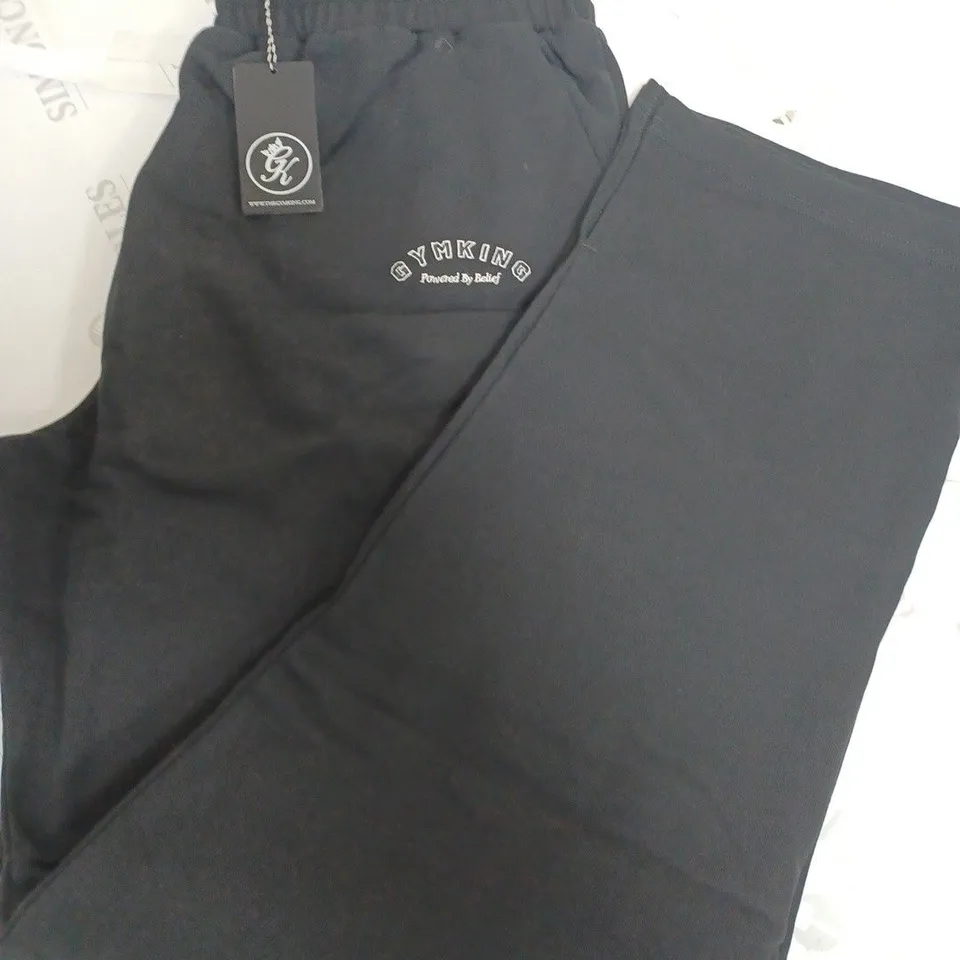 GYMKING RADIANCE STRAIGHT LEG JOGGERS IN BLACK - UK 16