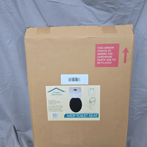 MDF TOILET SEAT – BLACK, ROUND, BOXED