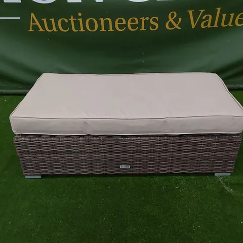 DESIGNER GARDEN/PATIO BENCH WITH CUSHION