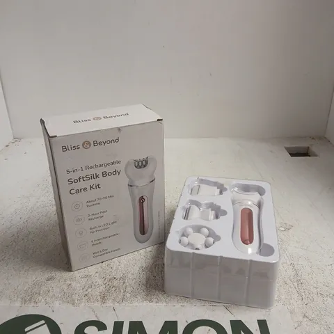 BLISS & BEYOND 5-IN-1 RECHARGEABLE SOFT SILK BODY CARE KIT