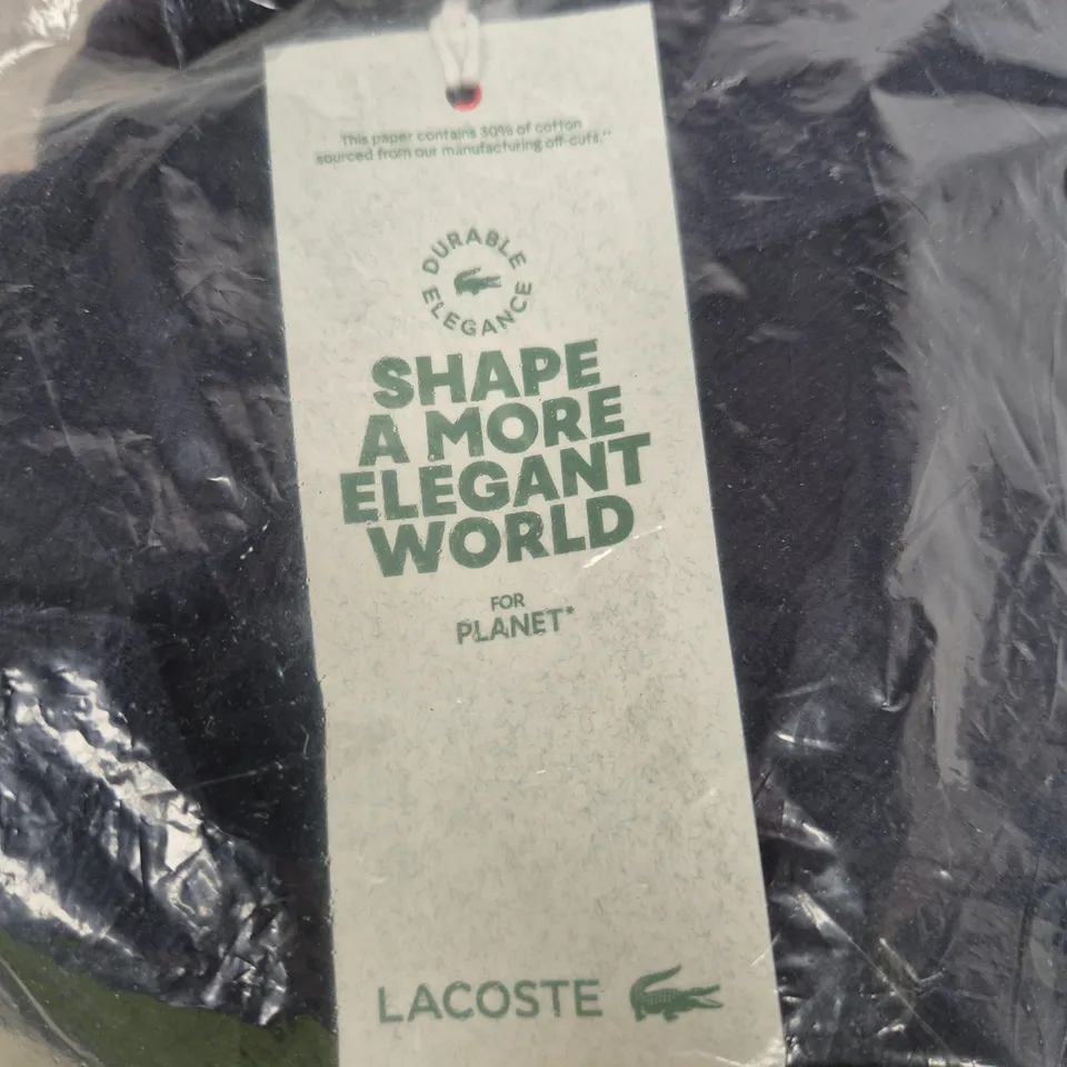 LACOSTE POLO SHIRT – NAVY, CROCODILE LOGO (MEN'S) – WITH TAG - US 3XL