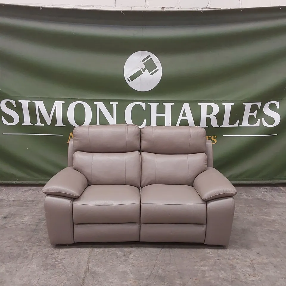 QUALITY DESIGNER ITALIAN MADE PATRIZIO 2 SEATER ELECTRIC RECLINER LEATHER SOFA