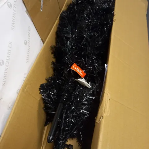 WEX CHRISTMAS BLACK PRE LIT TREE APPROX. 140CM TALL