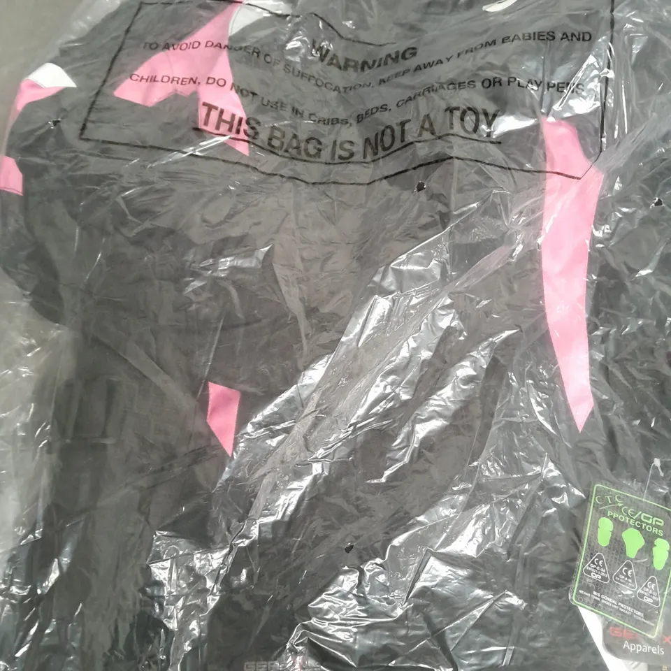 GEAR X BIKER JACKET IN BLACK AND PINK SIZE S