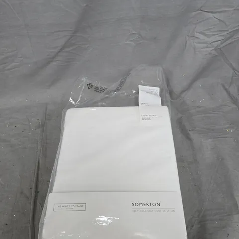 THE WHITE COMPANY SOMERTON DUVET COVER – WHITE, 400-THREAD-COUNT COTTON SATEEN