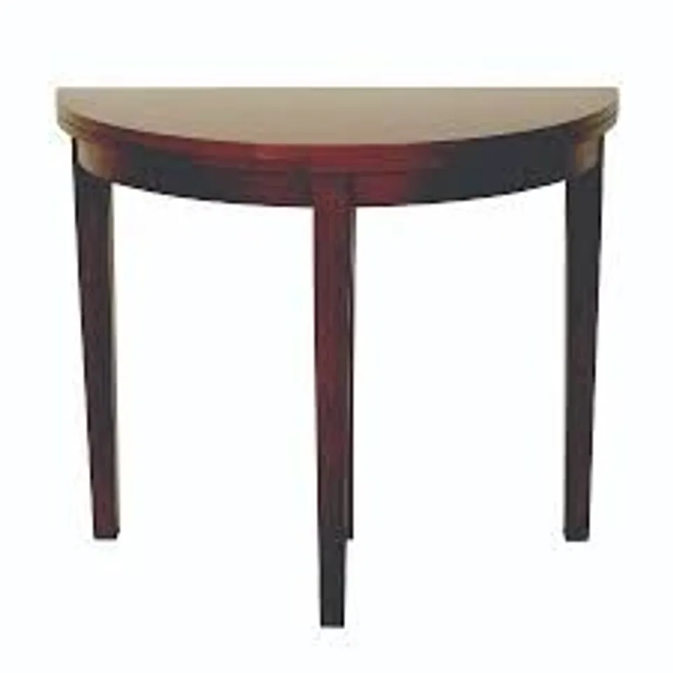 BOXED HANOVER HALF MOON DINING TABLE - DARK OAK (1 BOX)