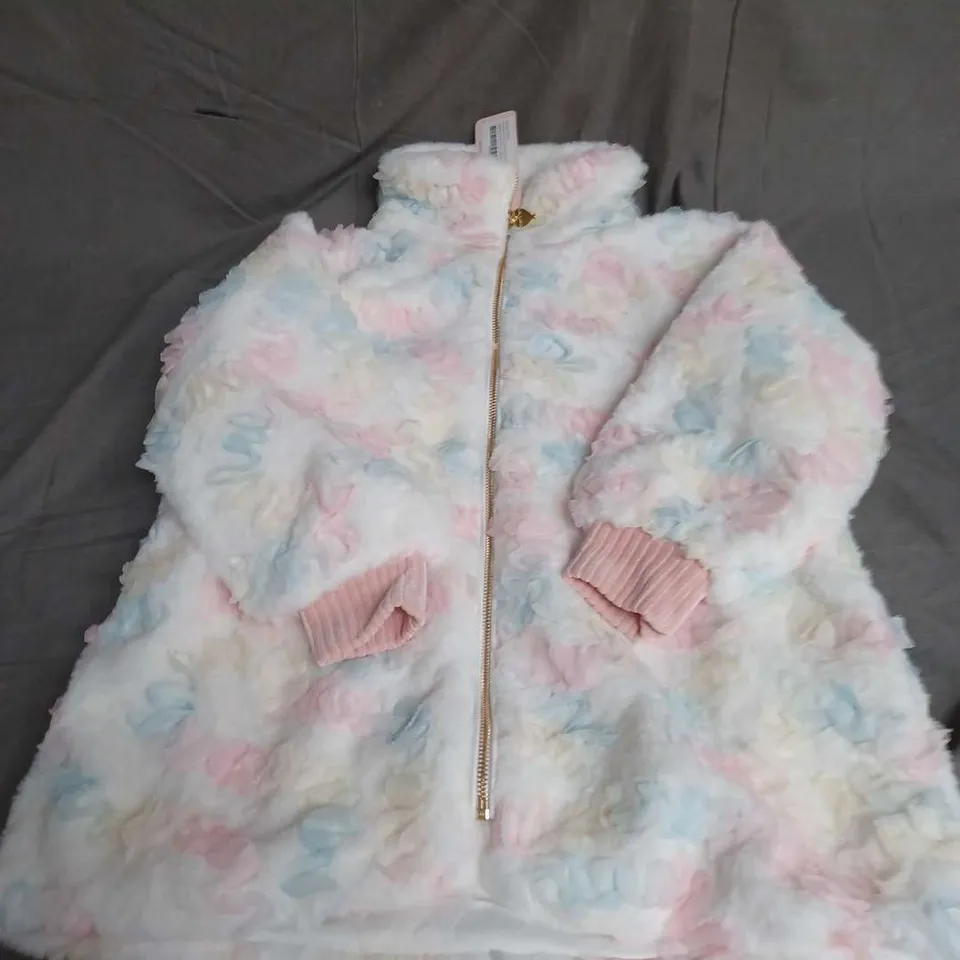 ANGEL'S FACE OSCARS FUR PASTEL JACKET IN SNOWDROP SIZE 6-7