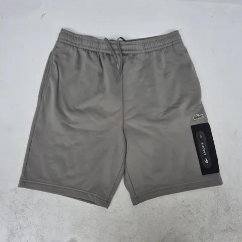 LACOSTE FLEECE SHORTS IN GREY SIZE 4