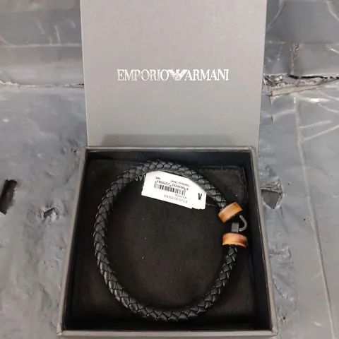 EMPORIO ARMANI MEN'S TIGER EYE STONE BRACELET