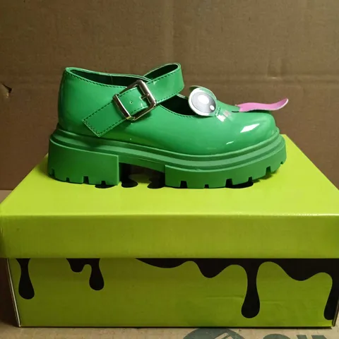 LOI KIDZ LIL TIRA CHEEKY FROG MARY JANE SHOES GREEN SIZE 11