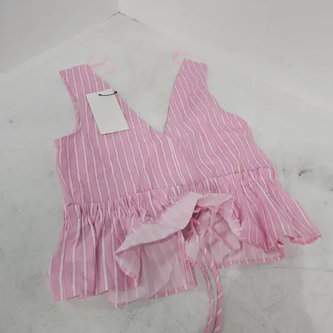 ZARA PINK STRIPED TOP (XS) – BRAND TAG ATTACHED