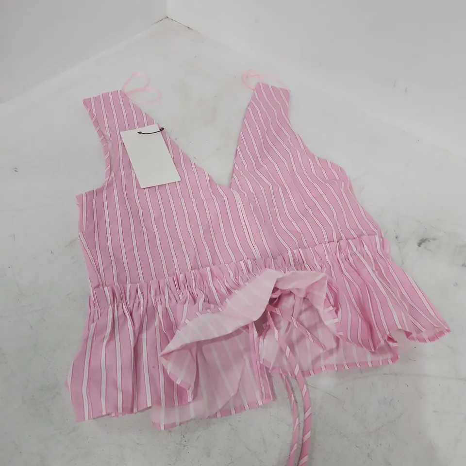 ZARA PINK STRIPED TOP (XS) – BRAND TAG ATTACHED
