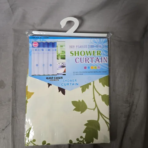SHOWER CURTAIN - LEAF PATTERN, BOX OF APPROXIMATELY 10