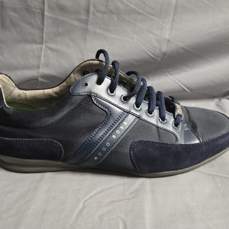 UNBOXED PAIR OF HUGO BOSS TRAINERS - UK SIZE UNSPECIFIED