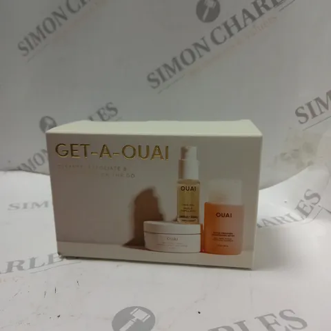 BOXED GET-A-OUAI CLEANSE, EXFOLIATE AND BOOST SHINE ON THE GO SET