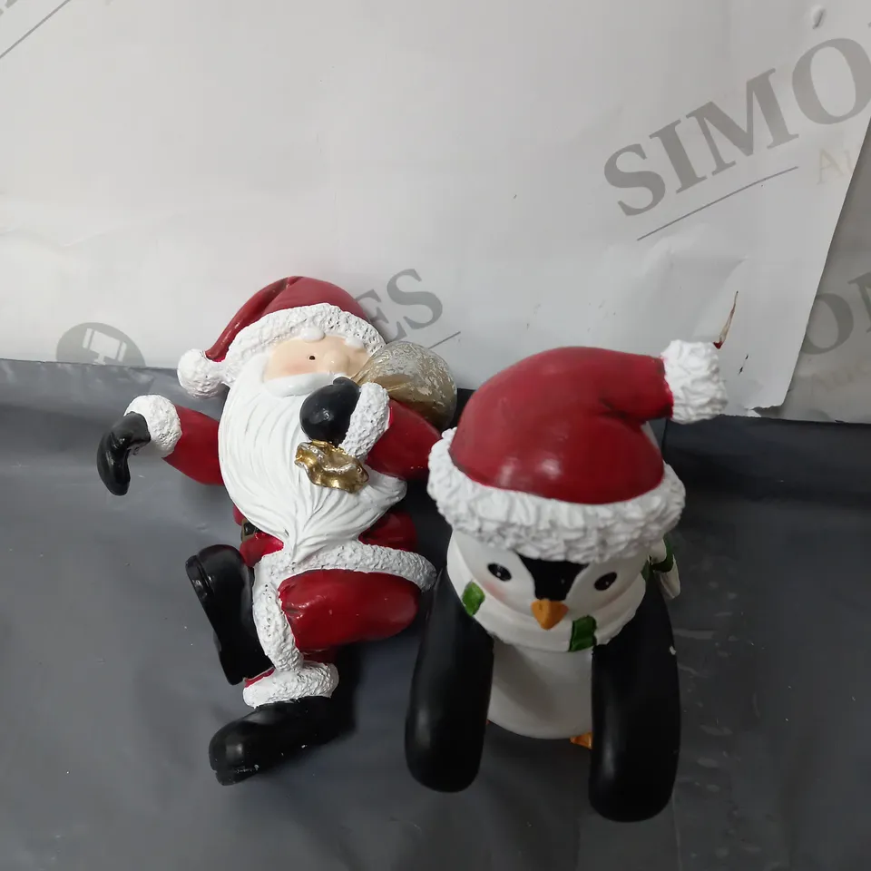 SET OF 2 SANTA EXPRESS PLAT POT HANGERS 
