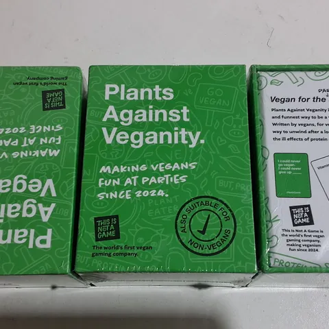 LOT OF 3 SEALED PLANTS AGAINST VEGANITY CARD DECKS 