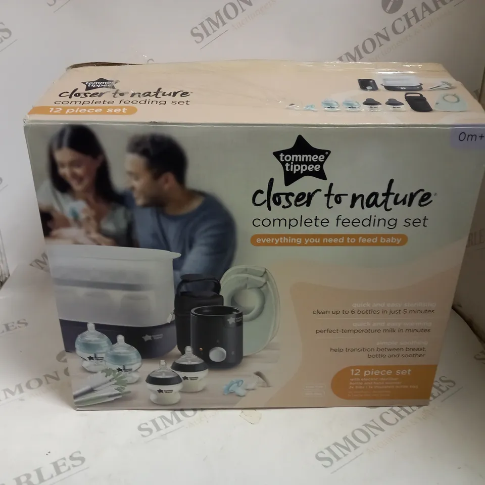 BOXED TOMMEE TIPPEE CLOSER TO NATURE COMPLETE FEEDING SET