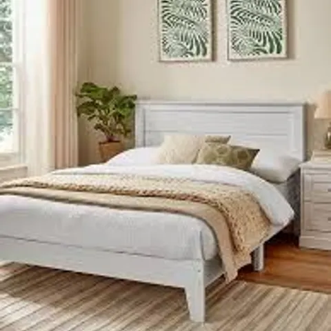 BOXED ATLANTA BED FRAME, KING - WHITE (1 BOX)