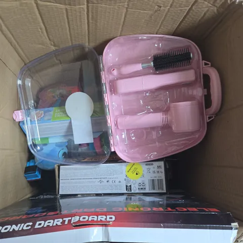 LARGE BOX OF ASSORTED TOYS AND GAMES