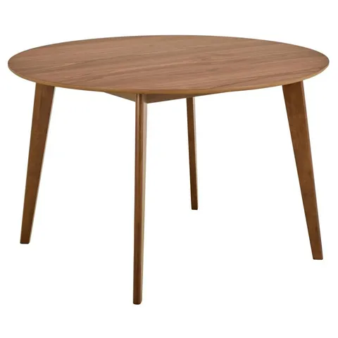 BOXED ROXBY ROUND Ø120CM 76CM  WALNUT DINING TABLE