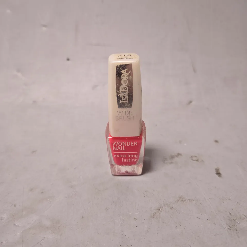 BOX OF APPROX 50 ISADORA WONDER NAIL WIDE BRUSH VARNISHES IN 715 PINK LEMONADE
