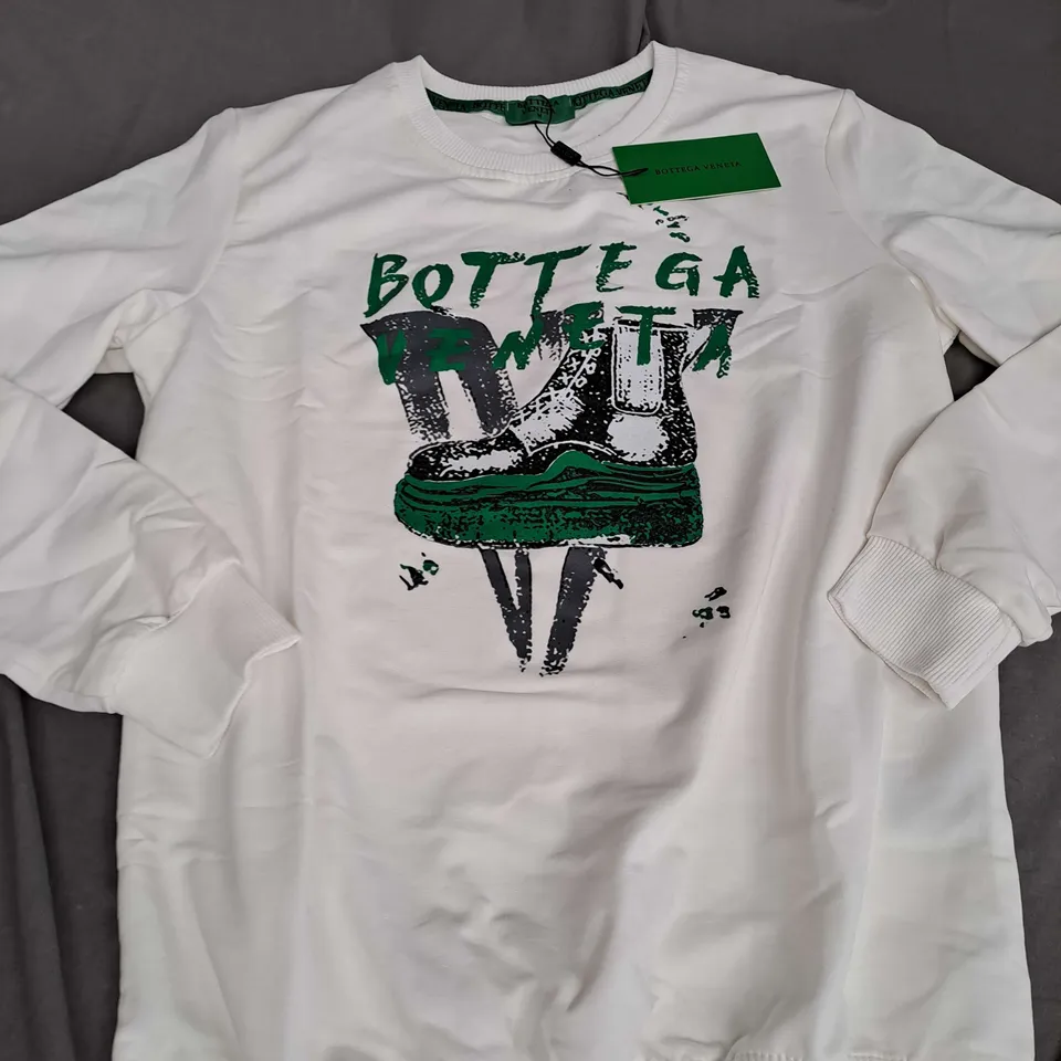 BOTTEGA VENETA LONG SLEEVED GRAPHIC T-SHIRT SIZE M
