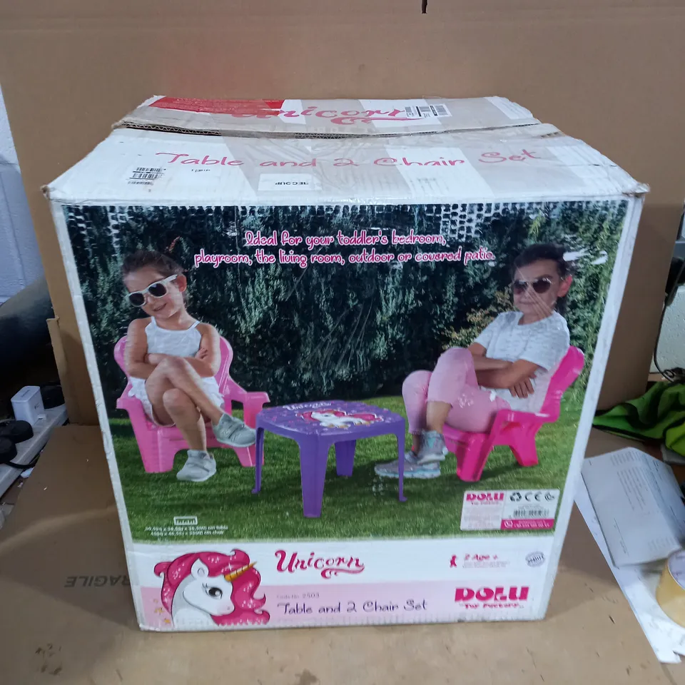 UNICORN TABLE AND CHAIR SET RRP £29.99