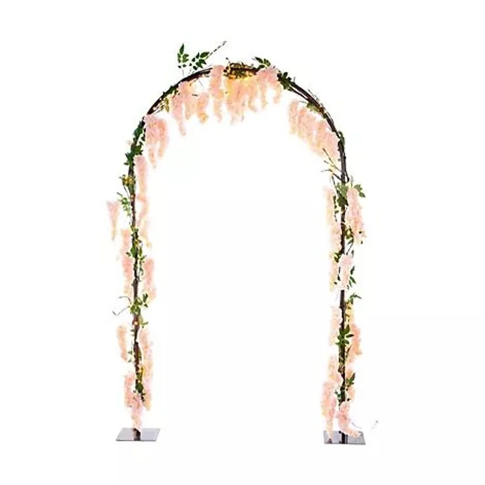 OUTLET GARDEN REFLECTIONS PRE-LIT FAUX WISTERIA ARCH BOXED