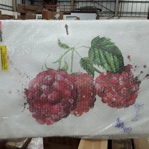 WRAPPED RASPBERRY TRIO KITCHEN CANVAS PAINTING 
