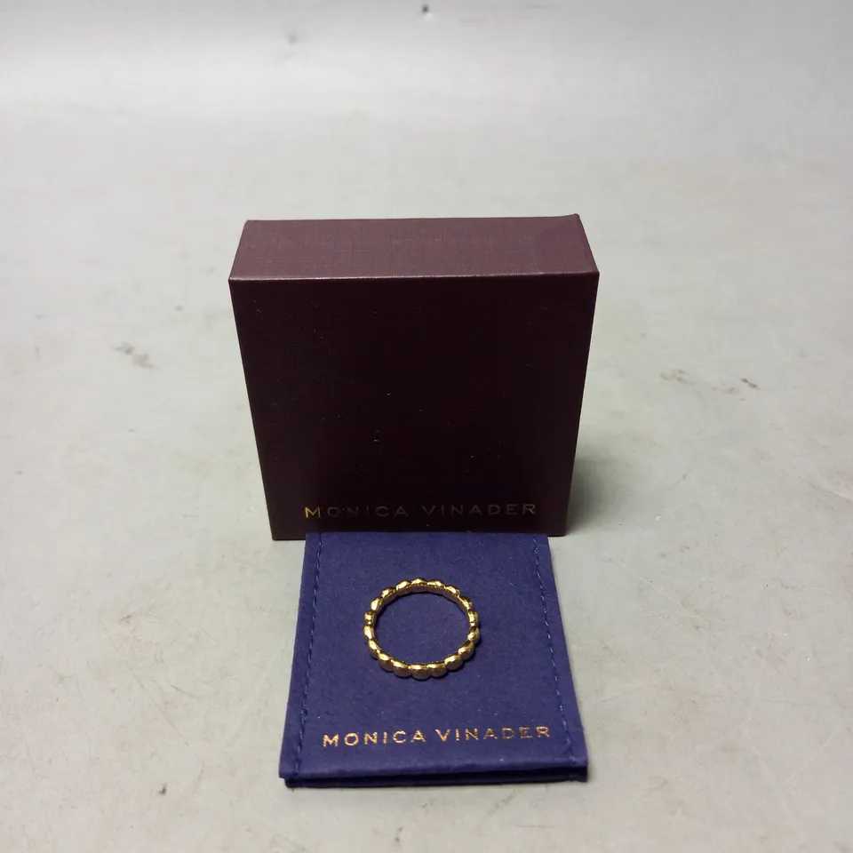 BOXED MONICA VINADER NURA TEARDROP ETERNITY RING