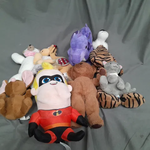 BOX OF ASSORTED PLUSH SOFT TEDDIES