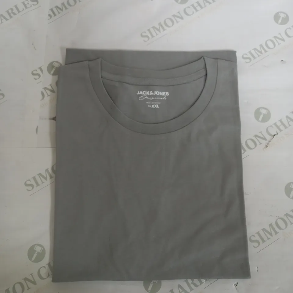 JACK & JONES LIGHT GREY BASIC T-SHIRT - XXL