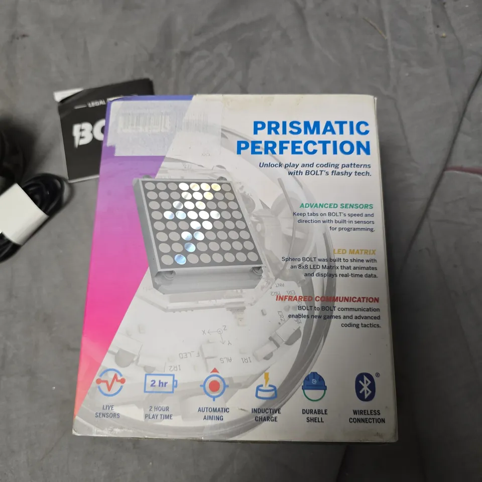 BOXED SPHERO BOLT ROBOT BALL – EDUCATIONAL CODING TOY WITH USB CHARGER & MANUAL