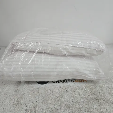 WHITE STRIPED DECORATIVE PILLOW PAIR